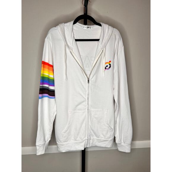 Peloton Pride "Lead With Love" Zip-Up Hoodie w/ Rainbow Large NWOT - Picture 2 of 6